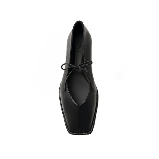 Square Toe PU Leather Flats with Bow Soft Slip-On Comfort Shoes for Office Work Everyday Wear – Lightweight Elegant Design for Modern Lifestyle