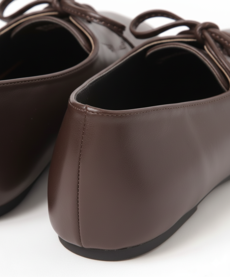 Square Toe PU Leather Flats with Bow Soft Slip-On Comfort Shoes for Office Work Everyday Wear – Lightweight Elegant Design for Modern Lifestyle