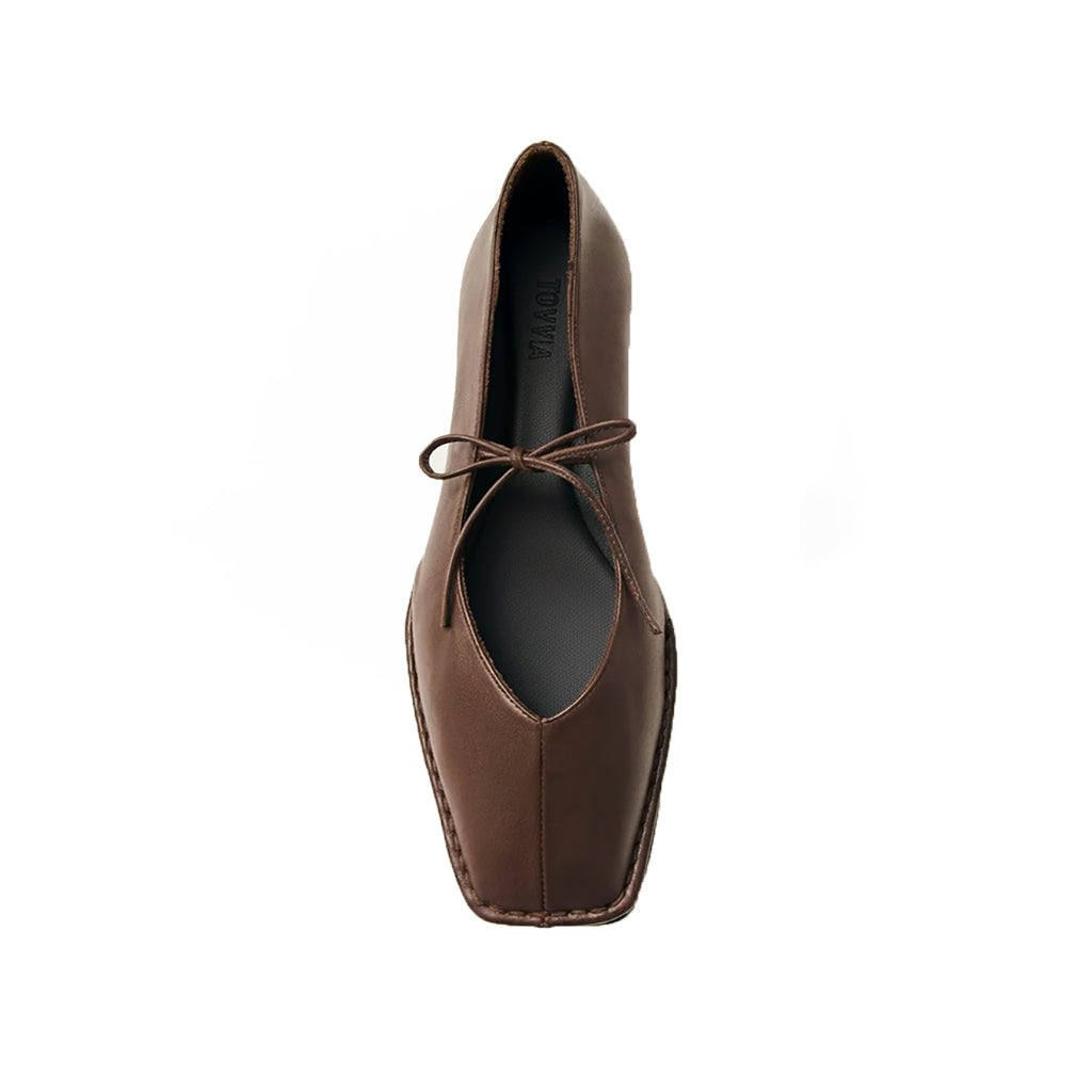 Square Toe PU Leather Flats with Bow Soft Slip-On Comfort Shoes for Office Work Everyday Wear – Lightweight Elegant Design for Modern Lifestyle