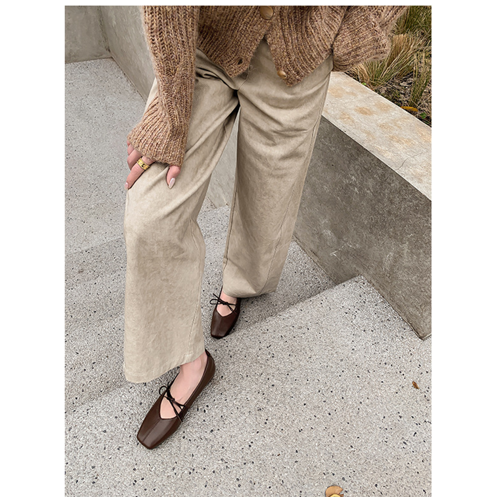 Square Toe PU Leather Flats with Bow Soft Slip-On Comfort Shoes for Office Work Everyday Wear – Lightweight Elegant Design for Modern Lifestyle