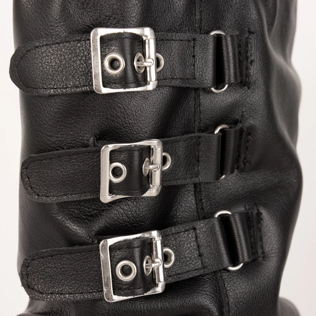 Women Knee High Riding Boots – Stylish Buckle Strap Tall Boots, Soft Faux Leather Slouchy Design, Side Zip for Easy On & Off, Comfortable Non-Slip Sole, Perfect Fall Winter Shoes