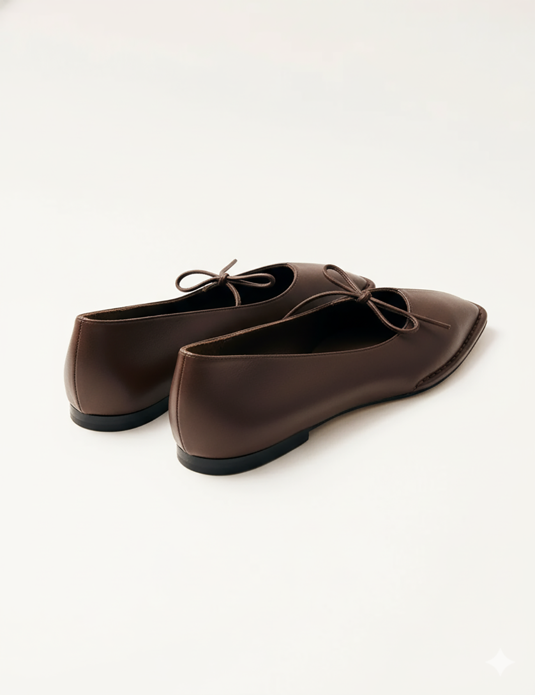 Square Toe PU Leather Flats with Bow Soft Slip-On Comfort Shoes for Office Work Everyday Wear – Lightweight Elegant Design for Modern Lifestyle