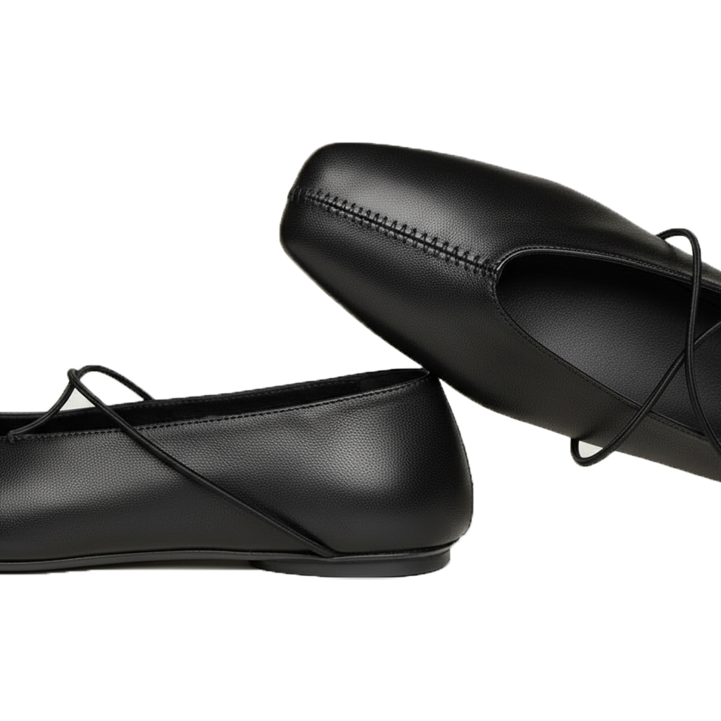 Square Toe PU Leather Flats with Bow Soft Slip-On Comfort Shoes for Office Work Everyday Wear – Lightweight Elegant Design for Modern Lifestyle